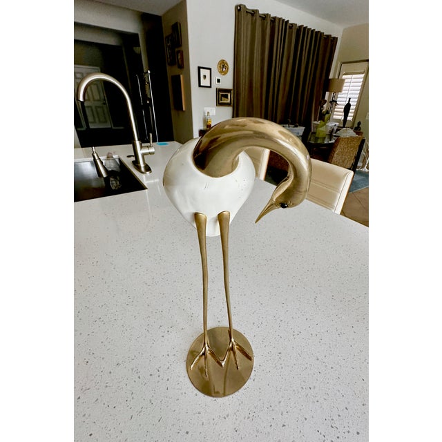 Wood Italian De Stijl Firenze Mid-Century Crane Figural Sculpture For Sale - Image 7 of 14