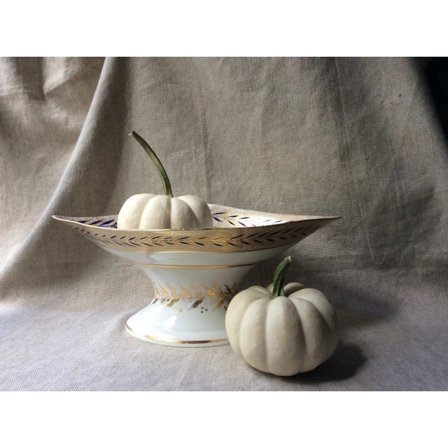 Magnificent Antique Derby Porcelain Centerpiece Bowl - English Bone China With Cobalt & Gold, Circa 1850-70 For Sale - Image 10 of 13