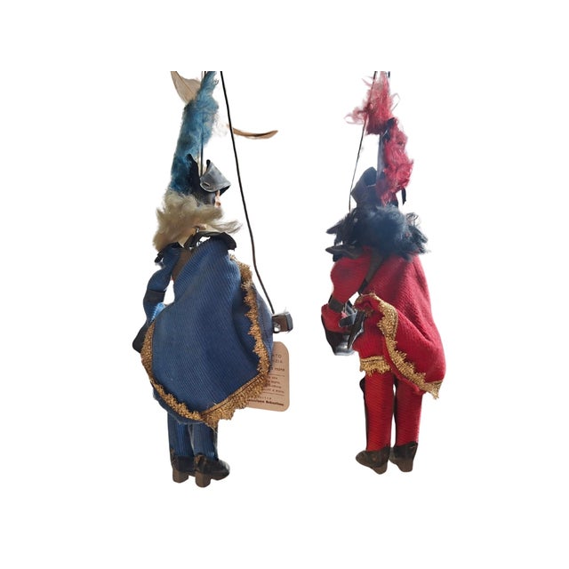 Black Lanzafame Company, Sicilian Puppet Couple Orlando and Angelica, 1985, Iron and Wood For Sale - Image 8 of 11