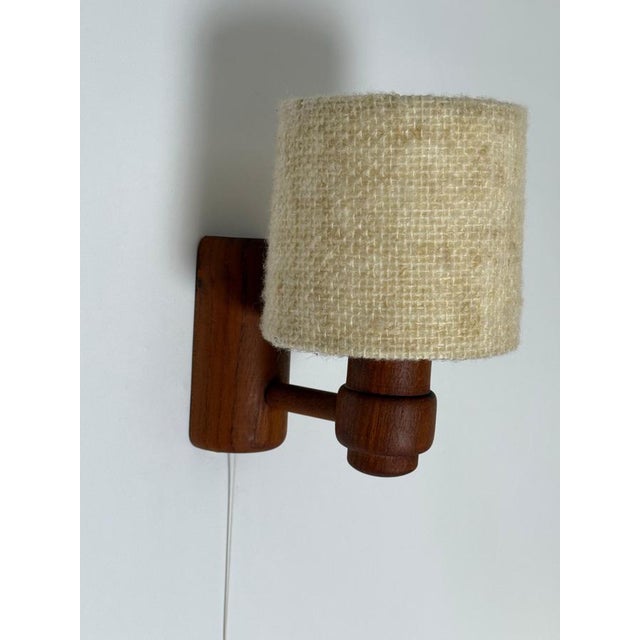 Wood Mid-Century Modern Teak Wall Lamp from Temde Leuchten, 1960s For Sale - Image 7 of 18