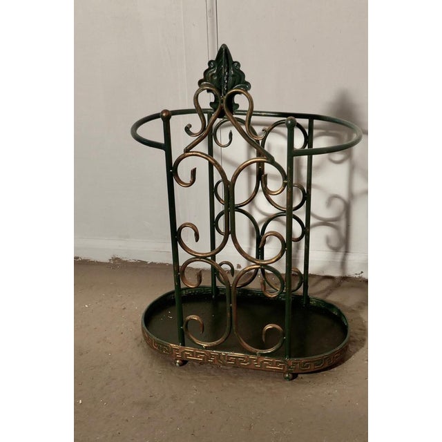 Demi-Lune Wirework Stick Stand or Umbrella Stand, 1960s For Sale - Image 4 of 6