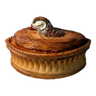 Vintage, French, Pillivuyt, Porcelain, Pheasant Tureen For Sale