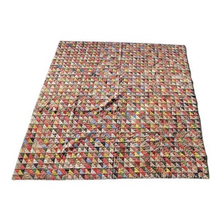 19thc Mini Pieced Birds in Flight Patchwork Quilt For Sale