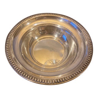 Vintage Silver Plated Serving Bowl For Sale