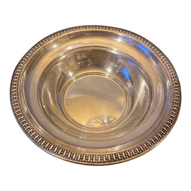 Vintage Silver Plated Serving Bowl For Sale