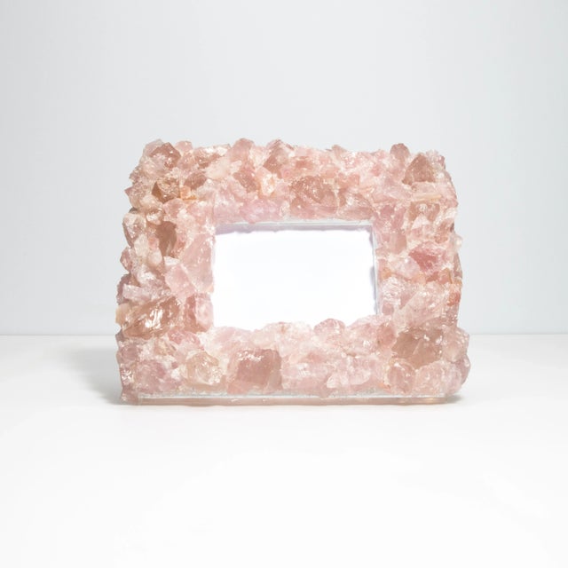 Modern Frame Large Horizontal Pink Quartz For Sale - Image 3 of 6