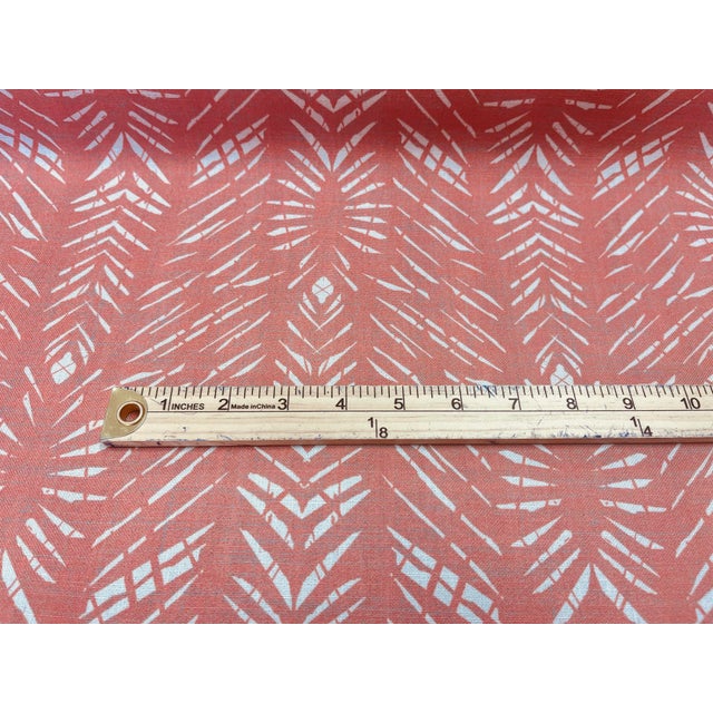 Contemporary Noho Home Jalene Kanani Batik Coral Indoor Outdoor Hawaiian Tropical Upholstery Drapery Fabric For Sale - Image 3 of 4