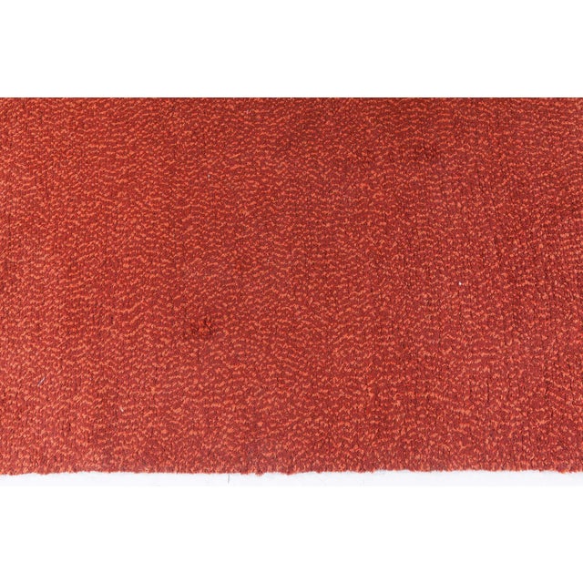 Traditional Vintage Swedish Double Woven Pile Rug in Rich Red, at Doris Leslie Blau For Sale - Image 3 of 7