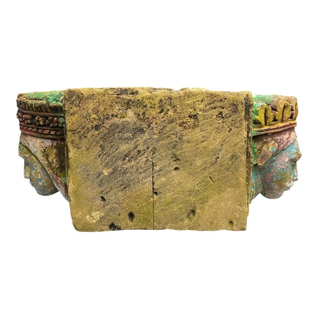 Carved Stone Double Headed Planter For Sale