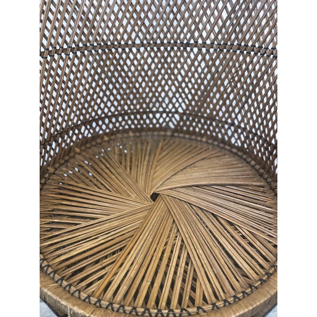 Vintage Wicker and Rattan Peacock Chair, 1960s-1970s For Sale - Image 13 of 14