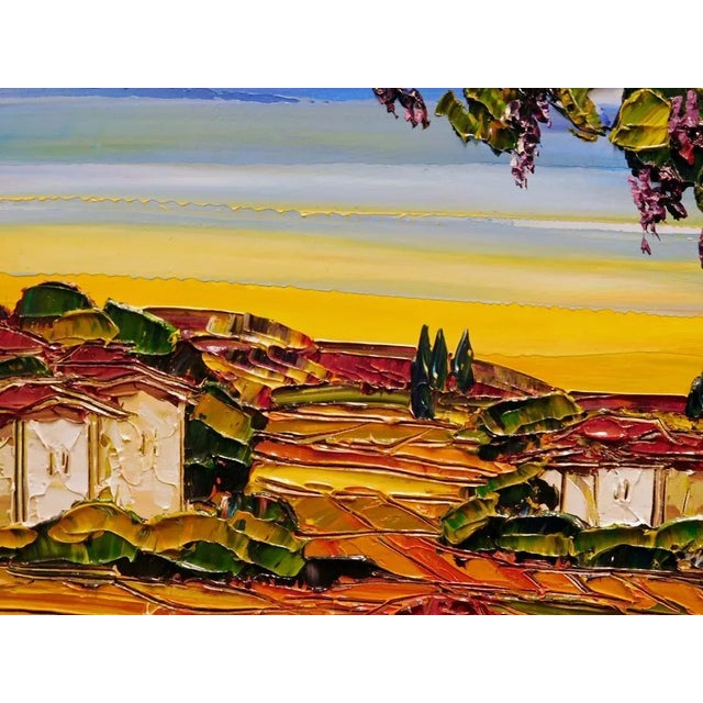 Maya Eventov "Untitled" Custom Frame Original Acrylic Flowers Hand Signed For Sale In Denver - Image 6 of 10