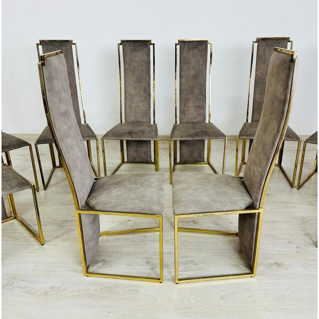 Modern Vintage Chairs Attr. To Maison Jansen – Set of 10 For Sale - Image 3 of 9