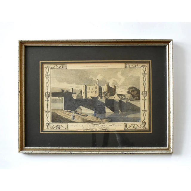 Wood Antique 1754 Engraving of a British Castle For Sale - Image 7 of 8