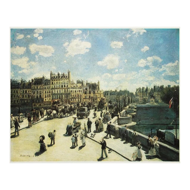 1977 After Auguste Renoir "Pont Neuf, Paris", Vintage Full-Color Print For Sale