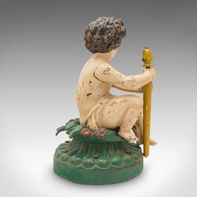 Late 19th Century 1870s Victorian Pair of Antique Decorative Figures, English, Cast Iron, Rubenesque For Sale - Image 5 of 13