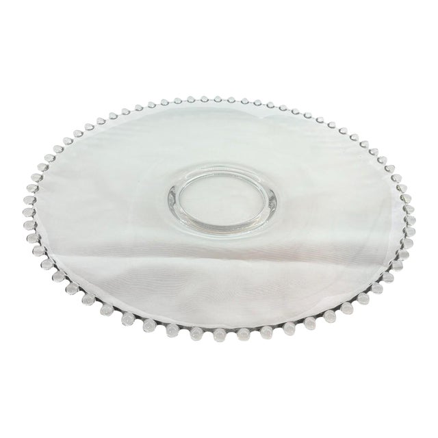 Mid 20th Century Imperial Glass Candlewick Torte Plate For Sale