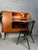 Vintage highboard secretary/storage cabinet. Period: 1950s/1960s. Finish: teak. All keys present. Tapered legs and sleek...
