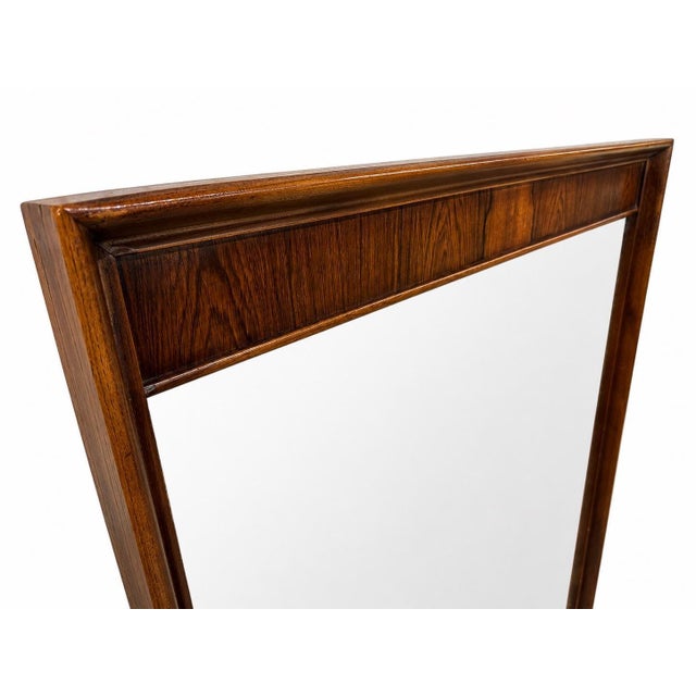 Kent Coffey Mid-Century Modern Kent Coffey Perspecta Walnut & Rosewood Mirror For Sale - Image 4 of 5