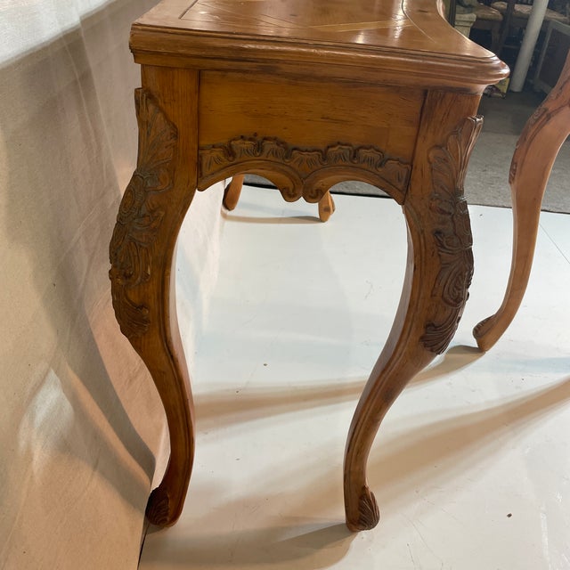 Pair of Ethan Allen Pine Consoles For Sale - Image 9 of 10