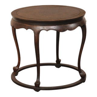 Vintage Wooden Accent Table, 2 Ft. Diameter For Sale