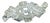 Alfred Philippe Crown Trifari Art Deco Rhodium Plated Bow Pin (1940s) For Sale