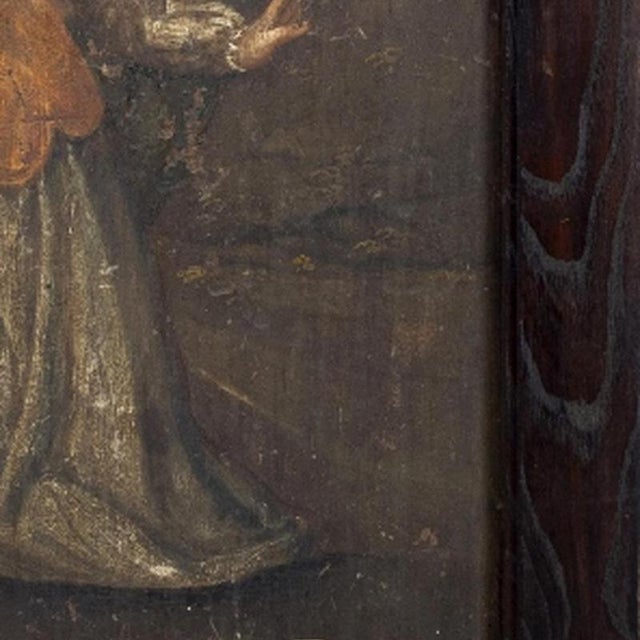 European School Artist, Landscape with Lady in Prayer, 18th Century, Oil Painting For Sale - Image 5 of 6