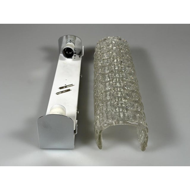 Space Age Wall Light in Ice Glass, 1960s-1970s For Sale - Image 12 of 16