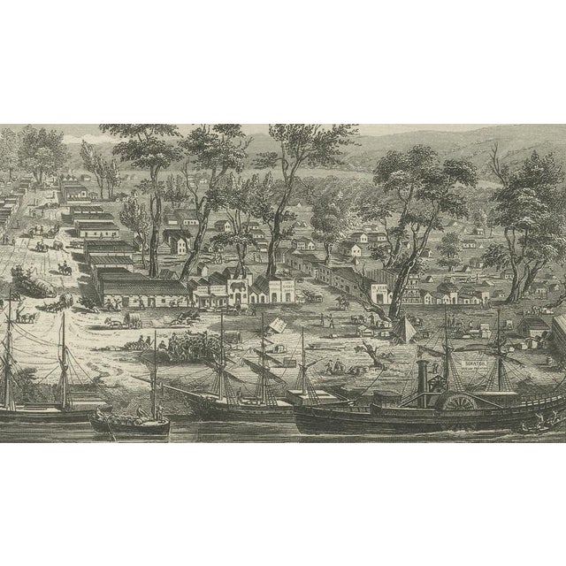 Mid 19th Century Sacramento City California Engraving, 1850 For Sale - Image 5 of 11