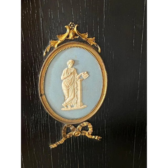 Antique Victorian Style Partial Ebonized Inlaid Wood Side Cabinet For Sale - Image 9 of 12
