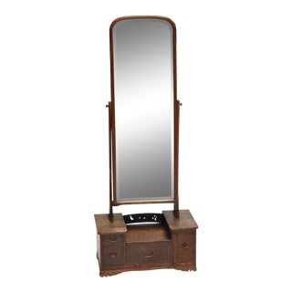 Early 20th Century Japanese Vanity Mirror With Drawers For Sale