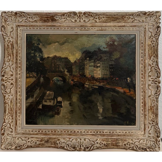 Oliver FossExpressionist Oil Painting Paris Scene View Architectural Visionism Olivier Foss For Sale - Image 4 of 10