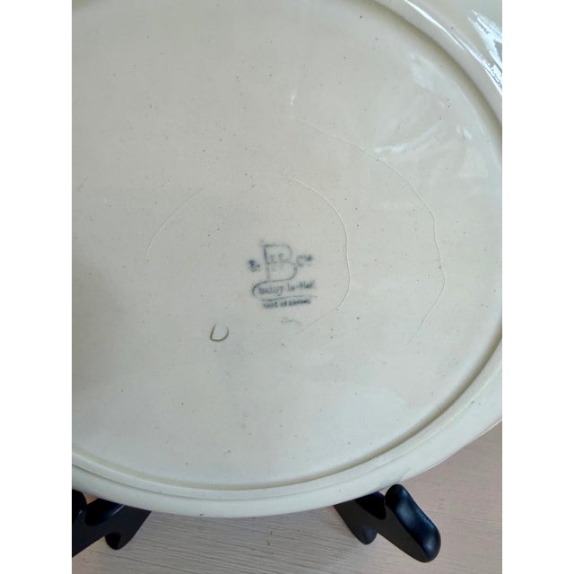 19th Century Majolica Choisy Le Roi French Swan Plate For Sale - Image 4 of 9