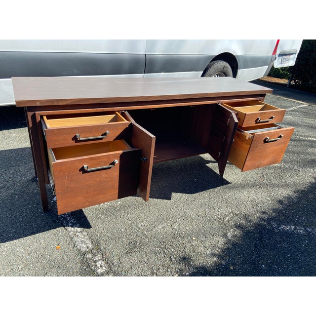 Vintage Mid-Century Modern Credenza Storage File Cabinet by Alma Desk Company For Sale - Image 10 of 12