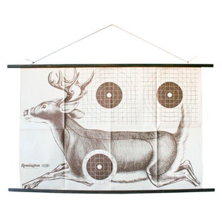1970s Vintage Paper Shooting Target of Deer For Sale