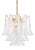 Large Murano Glass Petals Chandelier, 1980s For Sale