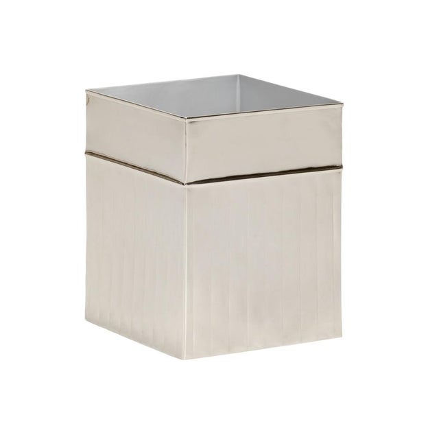 Contemporary Wildwood Wallace Wastebasket - Nickel For Sale - Image 3 of 3