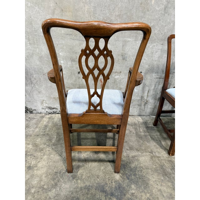 Set of 8 Spectacular Antique 1830 Chippendale Mahogany Dining Chairs For Sale - Image 17 of 18