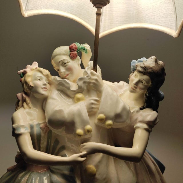 Austrian Ceramic Lamp by Podany for KWK Keramos, 1920s For Sale - Image 4 of 13
