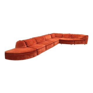 Roche Bobois Tangerine Sectional in Original Fabric For Sale