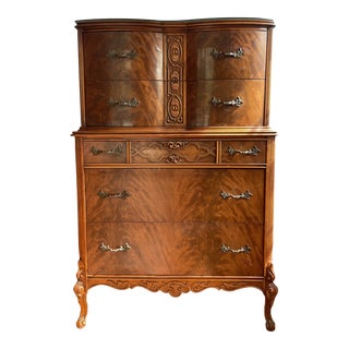 Mid 20th Century Mid-Century Highboy Dresser For Sale