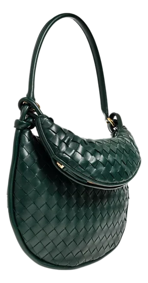 2023 Bottega Veneta Gemelli Intrecciato Medium Hobo Green Shoulder Handbag