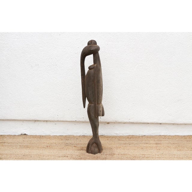 Senufo Spirit, Primitive Carved Wood Bird Statue For Sale - Image 4 of 9