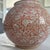 Hand Painted Vase From Thailand With 24k Gold Trim Work Coral Color Flowers For Sale - Image 4 of 6