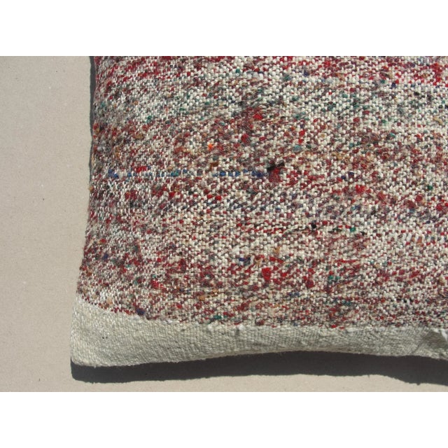 White Vintage Turkish Kilim Pillow Cover For Sale - Image 8 of 13