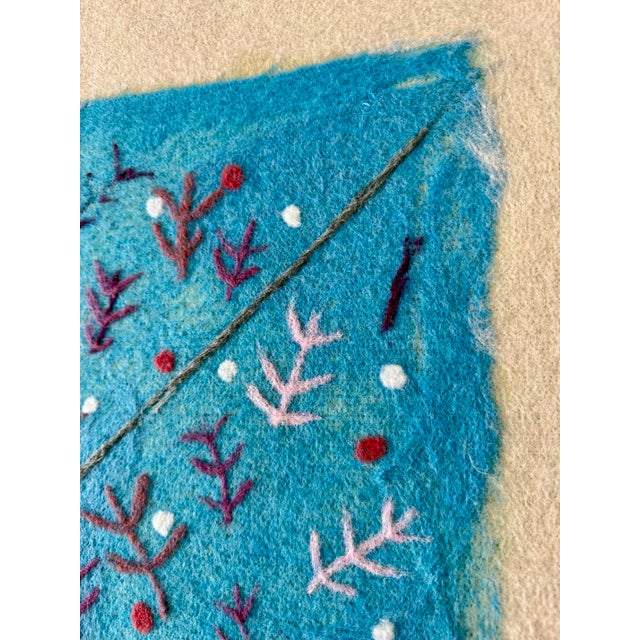 1980s Calman Shemi “Canopy #6” Monumental Textile Soft Painting, 64” X 48”, Signed For Sale - Image 11 of 12