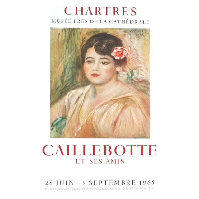 Impressionist 1965 Pierre-Auguste Renoir 'Caillebotte' Impressionism White,Pastel,Pink,Red,Green,Brown France Lithograph For Sale - Image 3 of 3