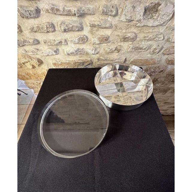 Vintage Silver-plated Metal & Methacrylate, 1960s For Sale - Image 9 of 16