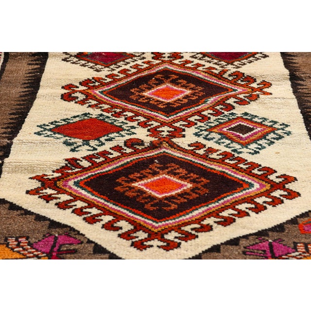 Mid 20th Century Vintage Persian Shiraz Rug, 03'09 X 06'10 For Sale - Image 5 of 10