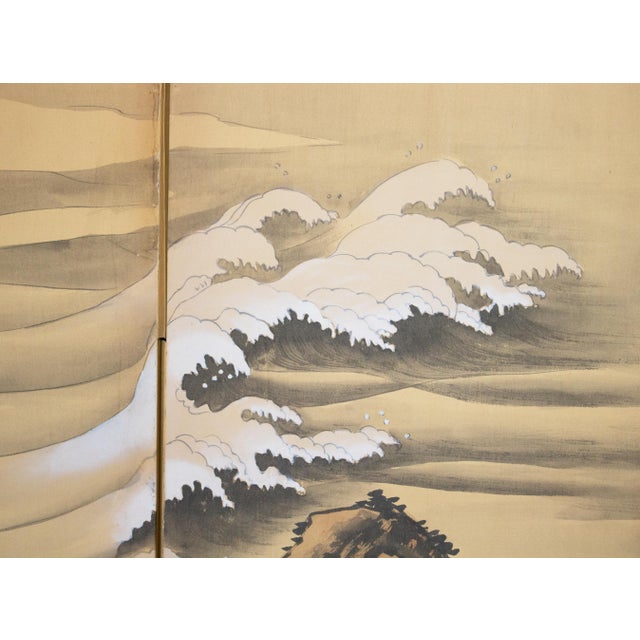 C. 1970s Painted Chinese Silk Screen "Bald Eagle" For Sale - Image 11 of 18