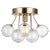 The Bronzeville one light semi flush fixture in satin brass enhances the beauty of your home with ample light and style to...